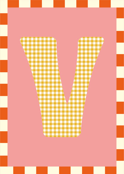 Letterposter Roze
