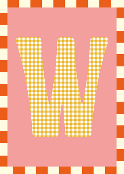 Letterposter Roze