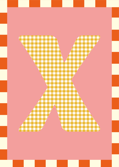 Letterposter Roze
