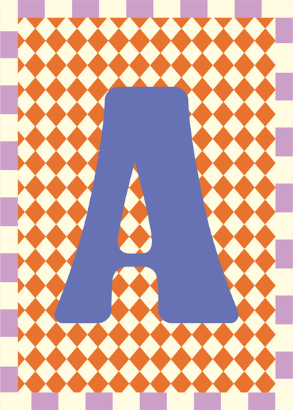Letterposter Ruit oranje
