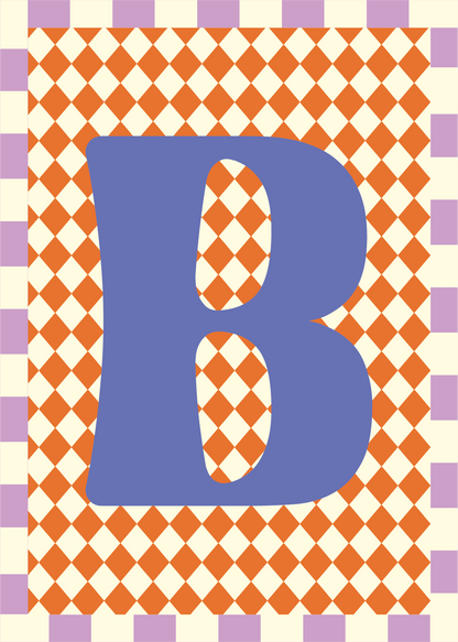 Letterposter Ruit oranje