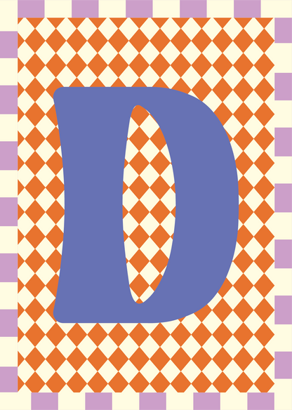 Letterposter Ruit oranje