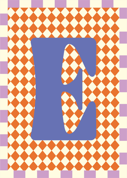 Letterposter Ruit oranje