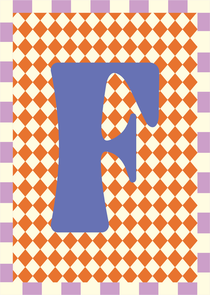 Letterposter Ruit oranje