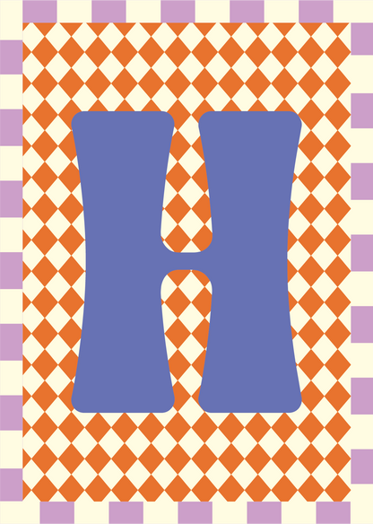 Letterposter Ruit oranje