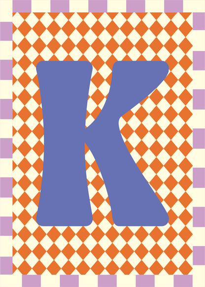 Letterposter Ruit oranje