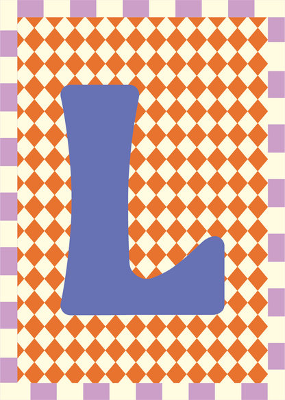 Letterposter Ruit oranje