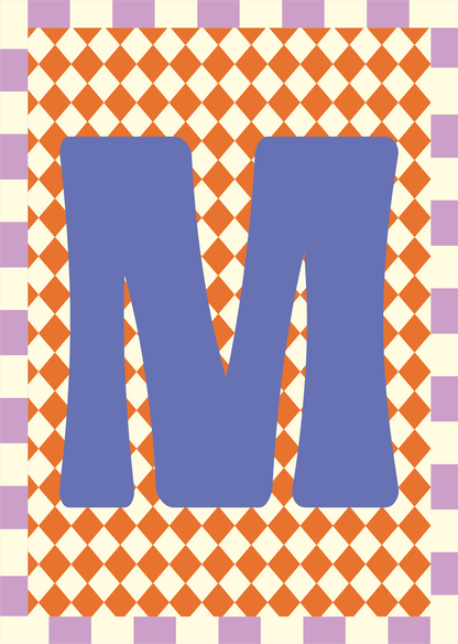 Letterposter Ruit oranje