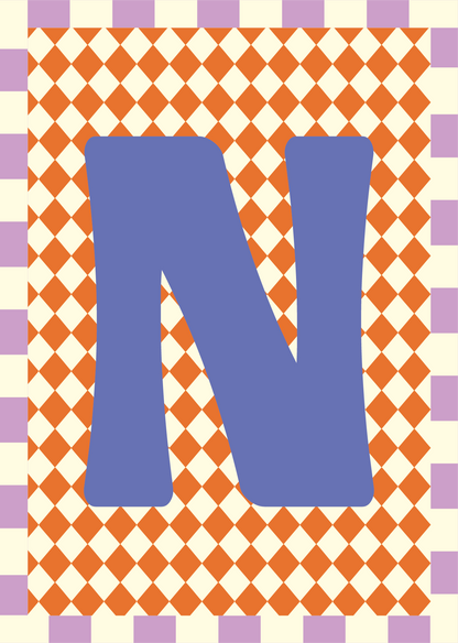 Letterposter Ruit oranje