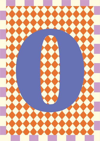 Letterposter Ruit oranje