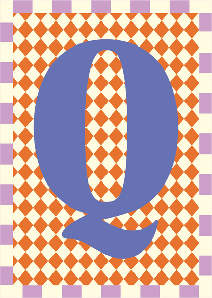 Letterposter Ruit oranje