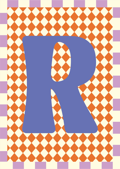 Letterposter Ruit oranje