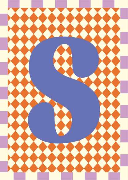 Letterposter Ruit oranje