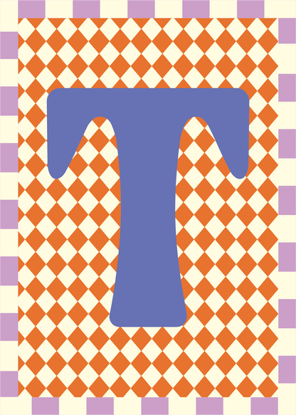 Letterposter Ruit oranje