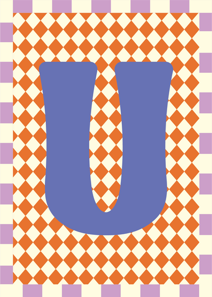 Letterposter Ruit oranje