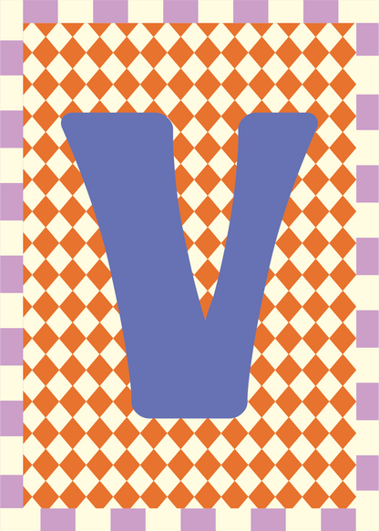 Letterposter Ruit oranje