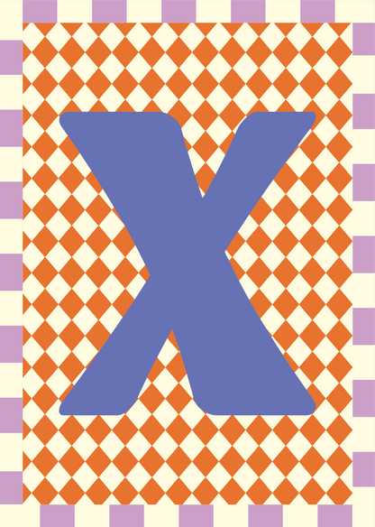 Letterposter Ruit oranje