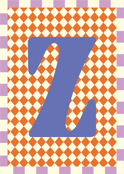 Letterposter Ruit oranje