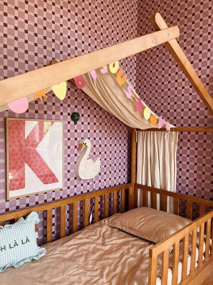 Behang Atelier Chien Geblokt Quilt Roze