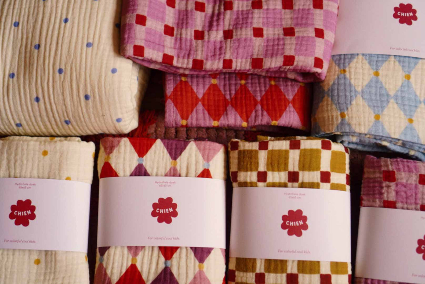 Hydrofiele doek Geblokt Quilt Olijfgroen