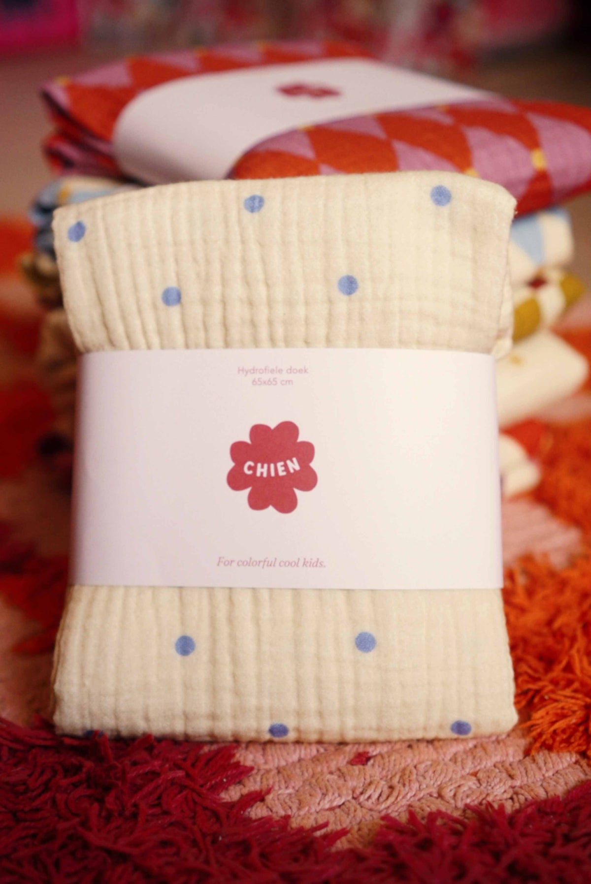 Hydrofiele doek Polkadot Blauw