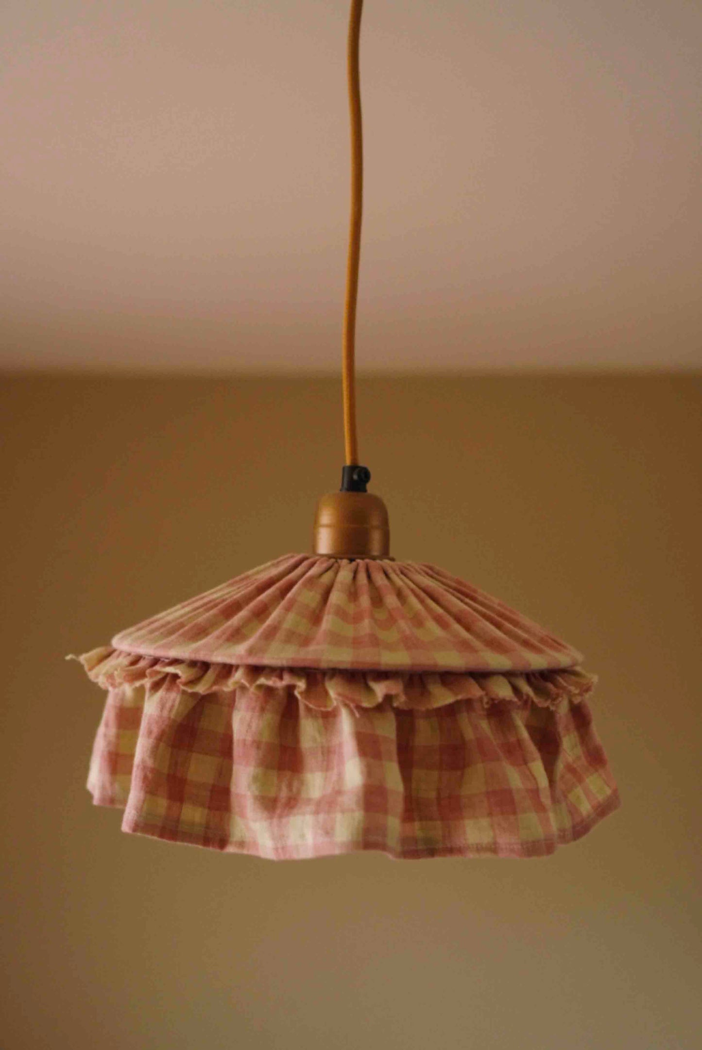 Lampenkap Linnen Gingham Roze