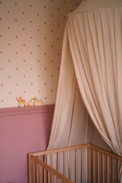 Behang Atelier Chien Polkadot Mini Okergeel