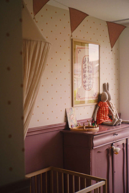Behang Atelier Chien Polkadot Mini Okergeel