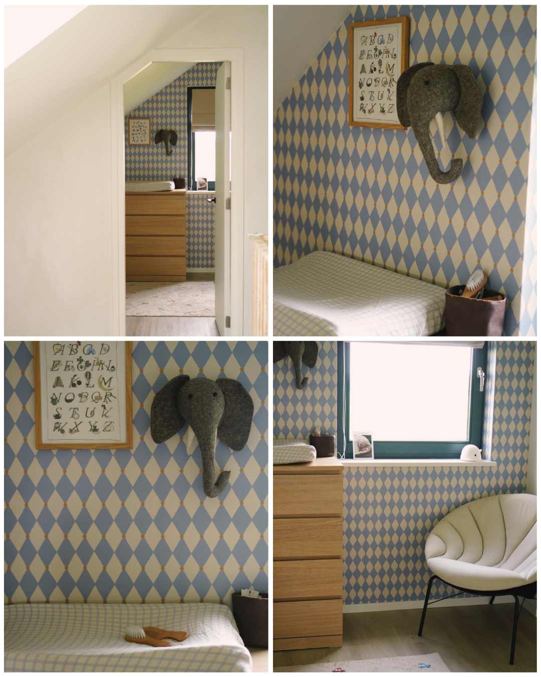 Behang Atelier Chien Harlekijn Lichtblauw