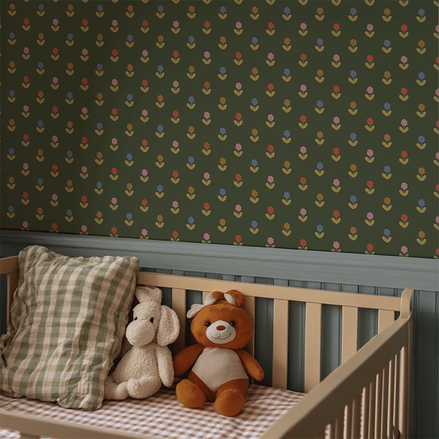 Behang Atelier Chien Bloemen Rood