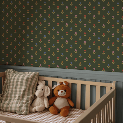 Behang Atelier Chien Bloemen Rood