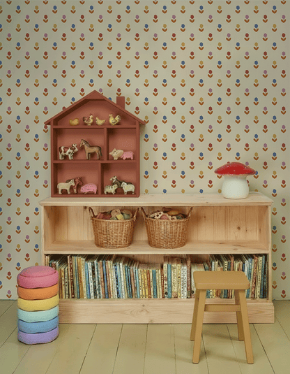 Behang Atelier Chien Bloemen Rood