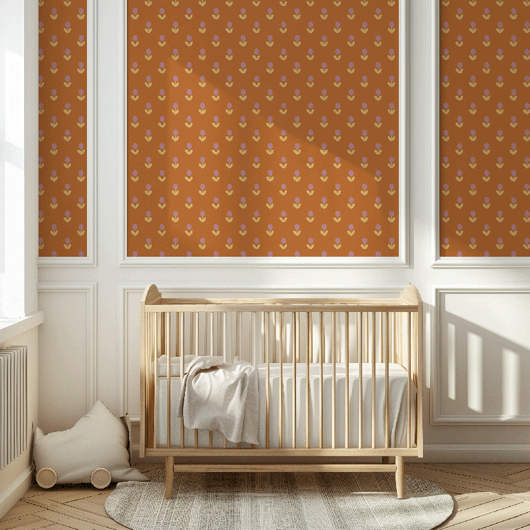 Behang Atelier Chien Bloemen Rood