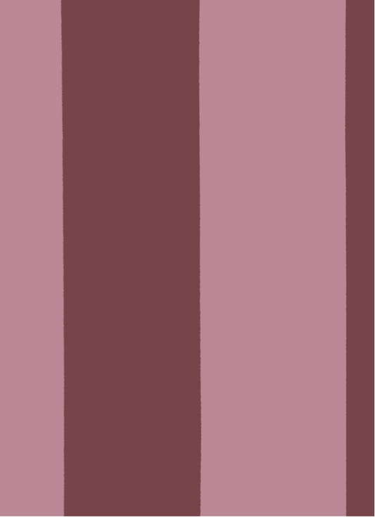 Behang Atelier Chien Brede Strepen Bordeaux Roze