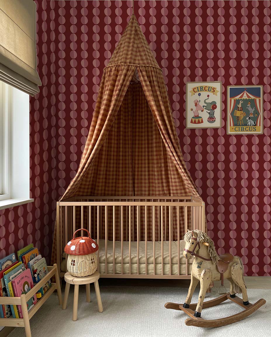 Behang Atelier Chien Cirkels Zalm