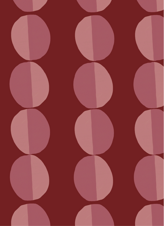 Behang Atelier Chien Cirkels Wijnrood
