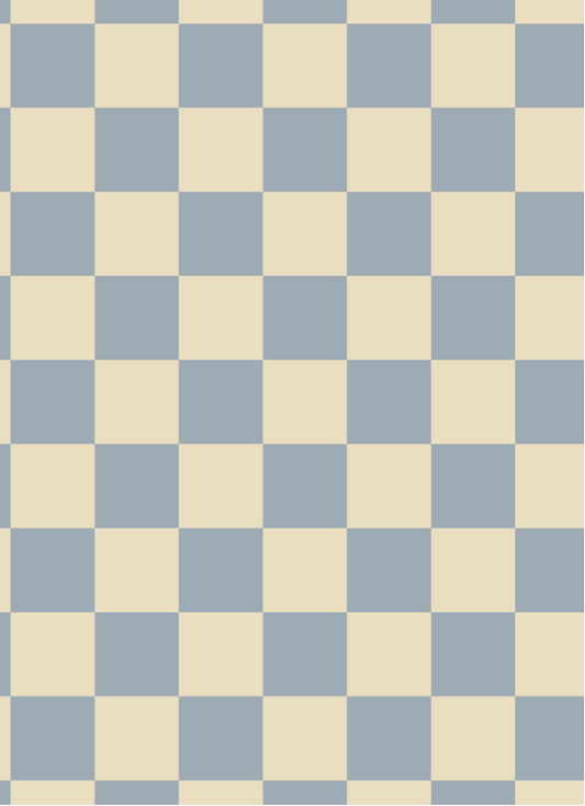 Behang Atelier Chien Dambord Lichtblauw