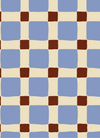 Behang Atelier Chien Geblokt Quilt Blauw