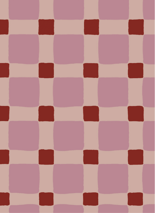 Behang Atelier Chien Geblokt Quilt Roze