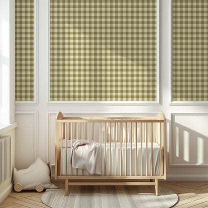 Behang Atelier Chien Gingham Ruiten Groen