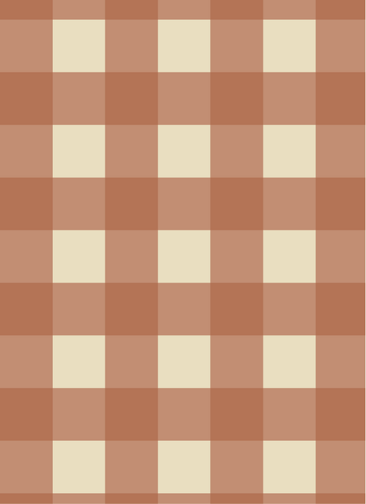 Behang Atelier Chien Gingham Ruiten Terra