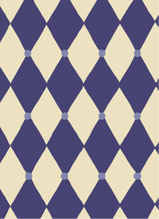 Behang Atelier Chien Harlekijn Donkerblauw