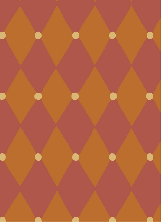 Behang Atelier Chien Harlekijn Rood Oranje