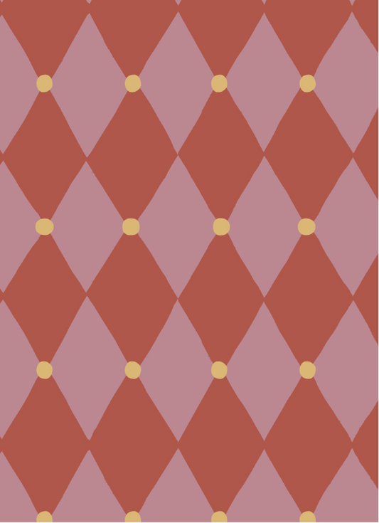 Behang Atelier Chien Harlekijn Roze Rood