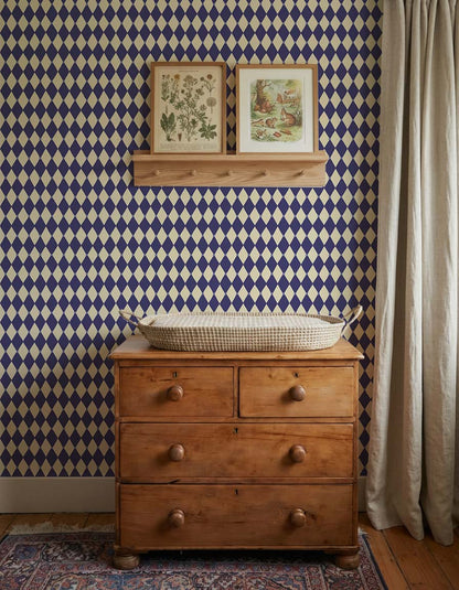 Behang Atelier Chien Harlekijn Donkerblauw