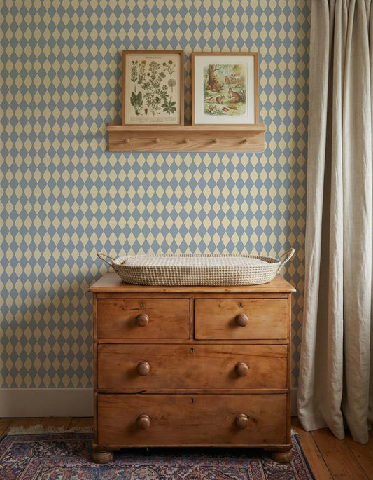 Behang Atelier Chien Harlekijn Lichtblauw