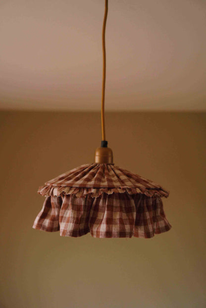 Lampenkap Linnen Gingham Bruin
